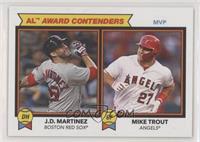 1978 Topps Football Leaders Design - J.D. Martinez, Mike Trout #/1,090