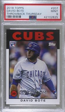 2018 Topps Throwback Thursday #TBT - Online Exclusive [Base] #207 - 1986 Topps Design - David Bote /1371 [PSA 9 MINT]