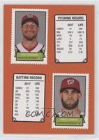 1969 Stamp Booklet Design - Max Scherzer, Bryce Harper #/581