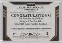 Charlie Blackmon #/90