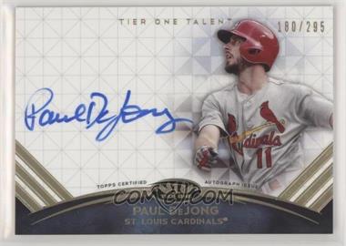 2018 Topps Tier One - Tier One Talent Autographs #TTA-PD - Paul DeJong /295