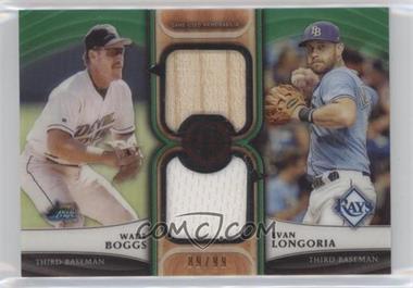 2018 Topps Tribute - Dual Relics - Green #DR-BL - Wade Boggs, Evan Longoria /99