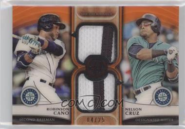 2018 Topps Tribute - Dual Relics - Orange #DR-CC - Robinson Cano, Nelson Cruz /25 [Noted]