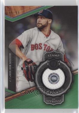 2018 Topps Tribute - Stamp of Approval Relics - Green #SOA-DP - David Price /99 [Noted]