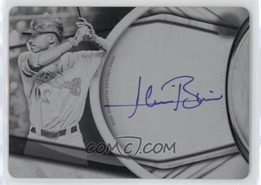 2018 Topps Tribute - Tribute Autographs - Printing Plate Black #TA-LBR - Lewis Brinson /1