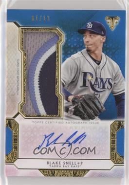 2018 Topps Triple Threads - Autograph Single Jumbo Relics - Sapphire #UAJR-BSN - Blake Snell /10