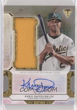 2018 Topps Triple Threads - Autograph Single Jumbo Relics - Silver #UAJR-KD - Khris Davis /75