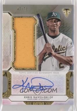 2018 Topps Triple Threads - Autograph Single Jumbo Relics - Silver #UAJR-KD - Khris Davis /75