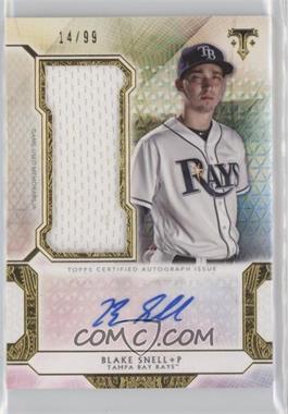 2018 Topps Triple Threads - Autograph Single Jumbo Relics #UAJR-BS - Blake Snell /99