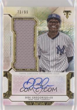 2018 Topps Triple Threads - Autograph Single Jumbo Relics #UAJR-DG - Didi Gregorius /99