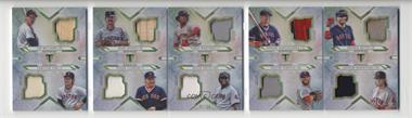 2018 Topps Triple Threads - Deca Relic Combo Book #DRC-8 - Carlton Fisk, David Ortiz, Pedro Martinez, Roger Clemens, Wade Boggs, Nomar Garciaparra, Dustin Pedroia, Ted Williams, Mookie Betts, Andrew Benintendi /10