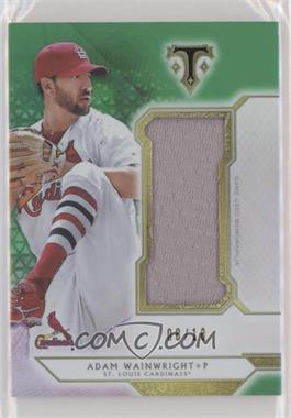 2018 Topps Triple Threads - Single Jumbo Relics - Green #SJR-AW1 - Adam Wainwright /18