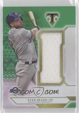 2018 Topps Triple Threads - Single Jumbo Relics - Green #SJR-RB1 - Ryan Braun /18