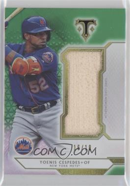 2018 Topps Triple Threads - Single Jumbo Relics - Green #SJR-YC2 - Yoenis Cespedes /18