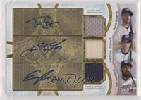 Travis Shaw, Christian Yelich, Eric Thames #/36