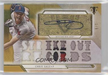 2018 Topps Triple Threads - Triple Threads Autographed Relics - Gold #TTAR-CSA4 - Chris Sale /9