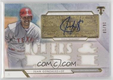 2018 Topps Triple Threads - Triple Threads Autographed Relics #TTAR-JG3 - Juan Gonzalez /18