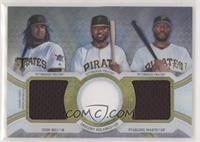 Josh Bell, Gregory Polanco, Starling Marte #/27