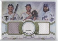 Clayton Kershaw, Kenley Jansen, Corey Seager #/36