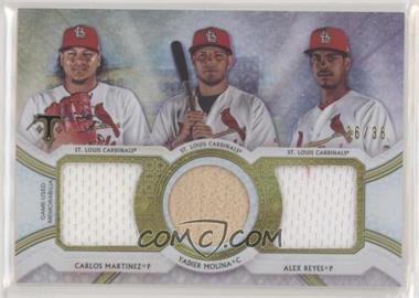 2018 Topps Triple Threads - Triple Threads Relic Combos #RCC-CYA - Carlos Martinez, Alex Reyes, Yadier Molina /36