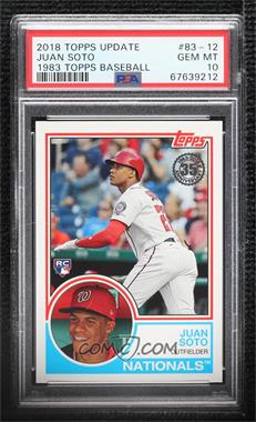 2018 Topps Update Series - 1983 Topps Design #83-12 - Juan Soto [PSA 10 GEM MT]