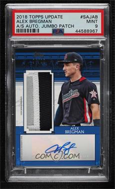 2018 Topps Update Series - All-Star Autograph Jumbo Patch #SAJ-AB - Alex Bregman /10 [PSA 9 MINT]