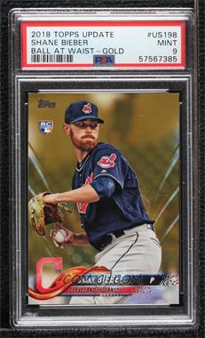 2018 Topps Update Series - [Base] - Gold #US198 - Shane Bieber /2018 [PSA 9 MINT]