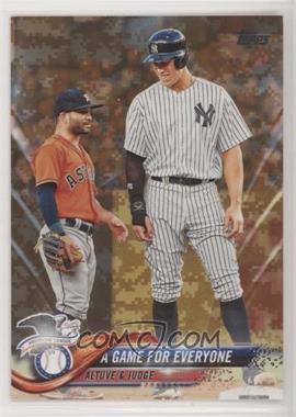 2018 Topps Update Series - [Base] - Memorial Day Camo #US79 - A Game For Everyone (Altuve & Judge) /25