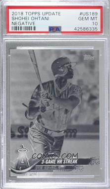 2018 Topps Update Series - [Base] - Negative #US189 - Checklist - 3-Game HR Streak (April 3rd-6th, 2018) [PSA 10 GEM MT]