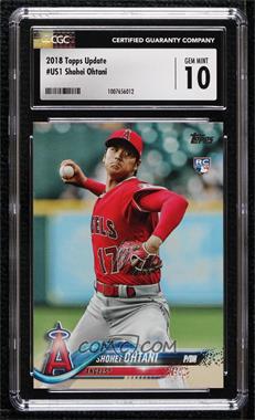2018 Topps Update Series - [Base] #US1.1 - Shohei Ohtani (Pitching, Red Jersey) [CGC 10 Gem Mint]