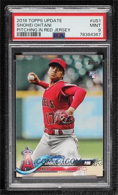 2018 Topps Update Series - [Base] #US1.1 - Shohei Ohtani (Pitching, Red Jersey) [PSA 9 MINT]