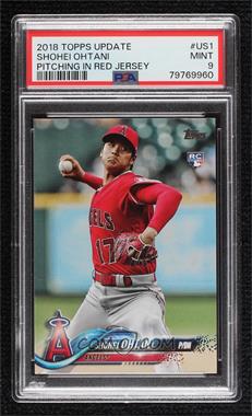 2018 Topps Update Series - [Base] #US1.1 - Shohei Ohtani (Pitching, Red Jersey) [PSA 9 MINT]