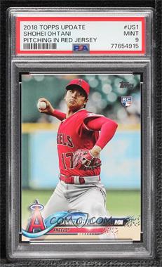 2018 Topps Update Series - [Base] #US1.1 - Shohei Ohtani (Pitching, Red Jersey) [PSA 9 MINT]