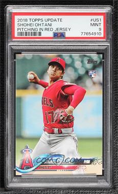 2018 Topps Update Series - [Base] #US1.1 - Shohei Ohtani (Pitching, Red Jersey) [PSA 9 MINT]