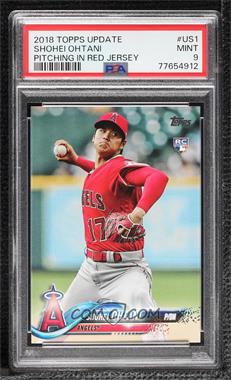 2018 Topps Update Series - [Base] #US1.1 - Shohei Ohtani (Pitching, Red Jersey) [PSA 9 MINT]