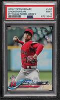 Shohei Ohtani (Pitching, Red Jersey) [PSA 9 MINT]