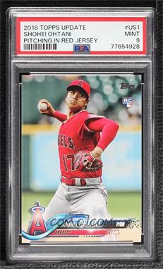 2018 Topps Update Series - [Base] #US1.1 - Shohei Ohtani (Pitching, Red Jersey) [PSA 9 MINT]