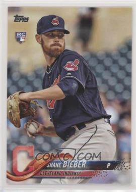 2018 Topps Update Series - [Base] #US198.1 - Shane Bieber (Sleeve Patch Visible)