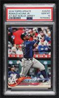 Ronald Acuna Jr. (Vertical, Blue Jersey) [PSA 10 GEM MT]