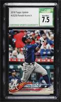 Ronald Acuna Jr. (Vertical, Blue Jersey) [CSG 7.5 Near Mint+]