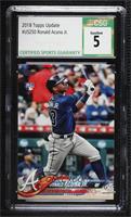 Ronald Acuna Jr. (Vertical, Blue Jersey) [CSG 5 Excellent]