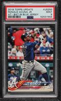 Ronald Acuna Jr. (Vertical, Blue Jersey) [PSA 9 MINT]