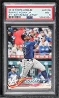 Ronald Acuna Jr. (Vertical, Blue Jersey) [PSA 9 MINT]