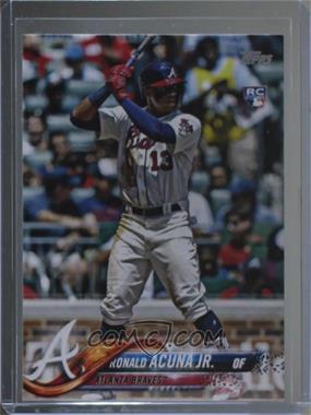2018 Topps Update Series - [Base] #US250.3 - SSP Variation - Ronald Acuna (Vertical, White Jersey)