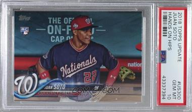 2018 Topps Update Series - [Base] #US300.2 - SP Variation - Juan Soto (Horizontal, In Dugout) [PSA 10 GEM MT]