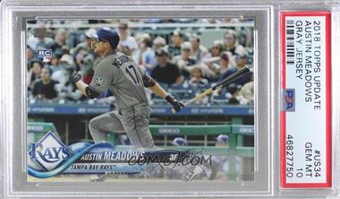 2018 Topps Update Series - [Base] #US34.1 - Austin Meadows (Batting, Gray Jersey) [PSA 10 GEM MT]