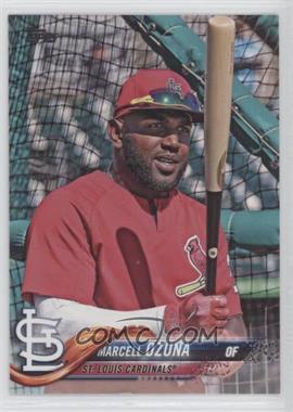 2018 Topps Update Series - [Base] #US73.2 - SP Variation - Marcell Ozuna (Red Warmup Jersey)