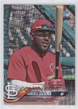 2018 Topps Update Series - [Base] #US73.2 - SP Variation - Marcell Ozuna (Red Warmup Jersey)