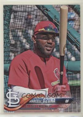 2018 Topps Update Series - [Base] #US73.2 - SP Variation - Marcell Ozuna (Red Warmup Jersey)