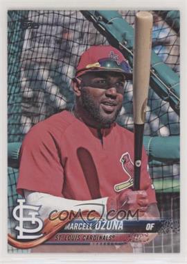 2018 Topps Update Series - [Base] #US73.2 - SP Variation - Marcell Ozuna (Red Warmup Jersey)
